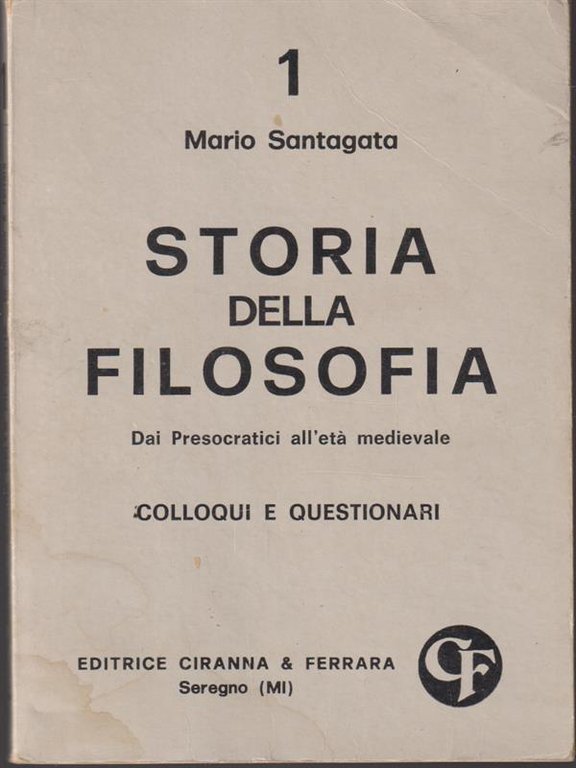 Storia della filosofia 3 voll