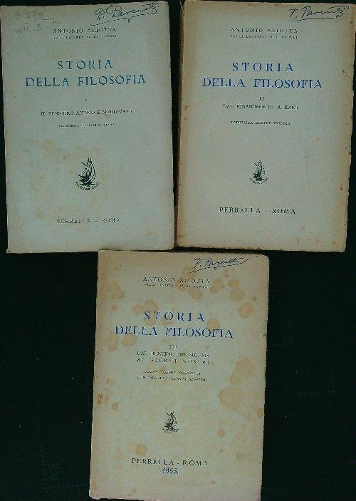 Storia della filosofia 3vv