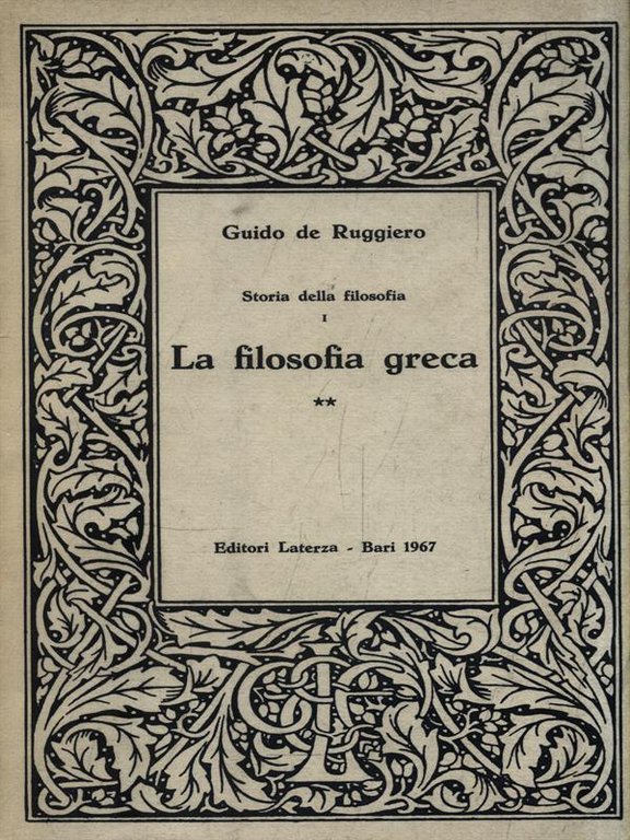 Storia della filosofia I. La filosofia greca - Volume 2