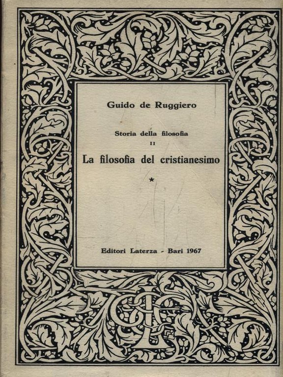 Storia della Filosofia II. La filosofia del cristianesimo - Vol. …