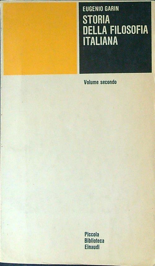 Storia della filosofia Italiana Vol 2