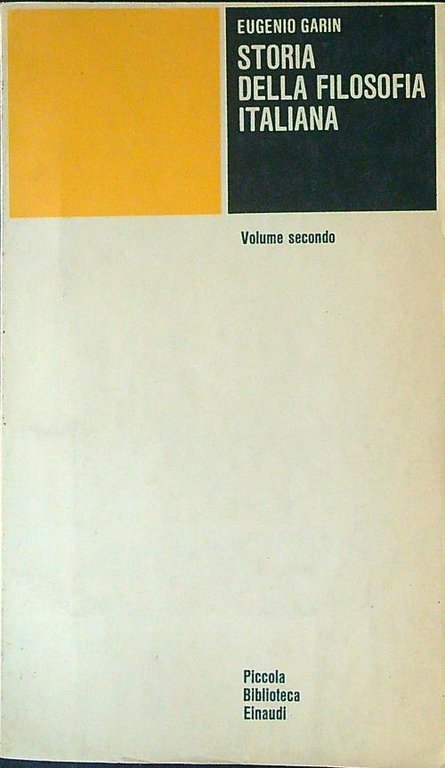 Storia della filosofia Italiana Vol 3