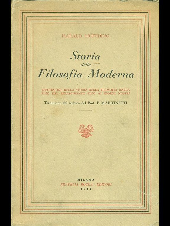 Storia della filosofia moderna