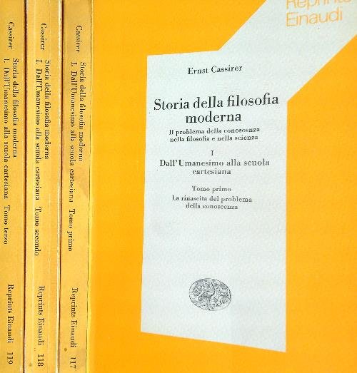 Storia della filosofia moderna. Dall'Umanesimo alla scuola cartesiana. 3vv