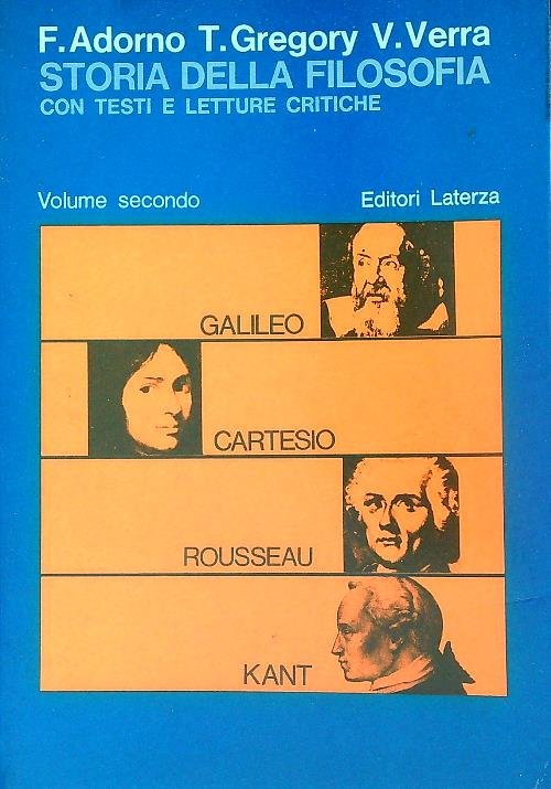 Storia della filosofia. Volume secondo