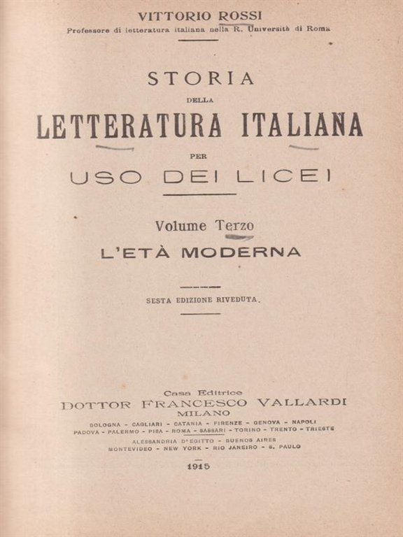 Storia della letteratura italiana