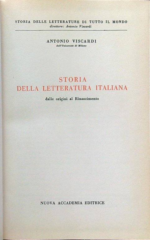 Storia della letteratura italiana