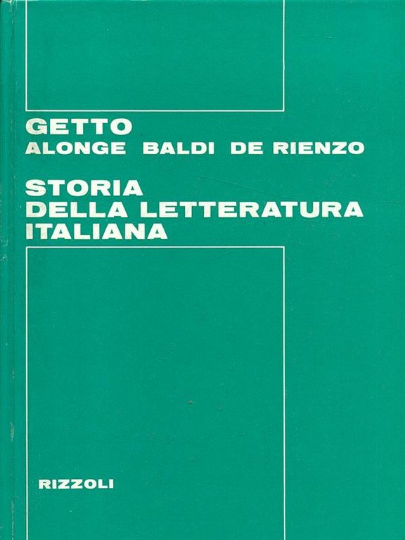 Storia della letteratura italiana