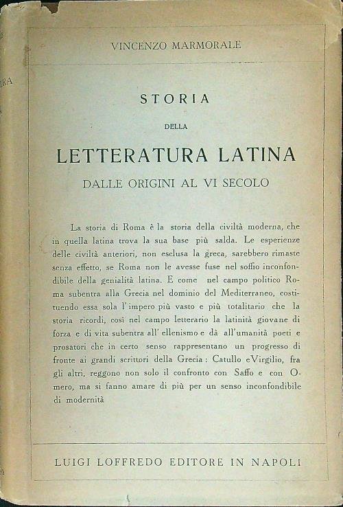 Storia della letteratura latina dalle origini al VI secolo