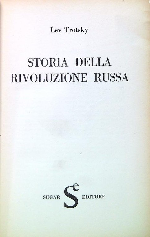 Storia della rivoluzione russa