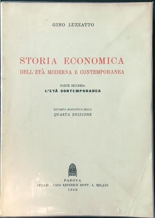 Storia economica dell'eta' moderna e contemporanea vol. 2 | Immagine principale