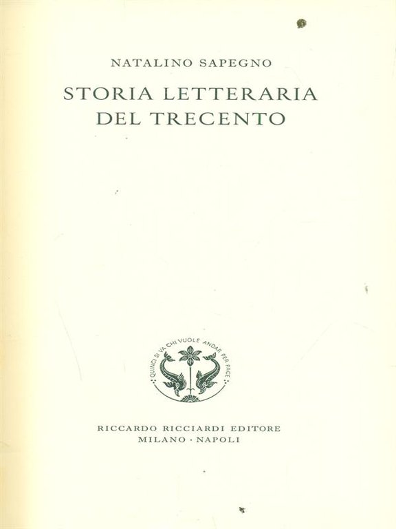 Storia letteraria del Trecento