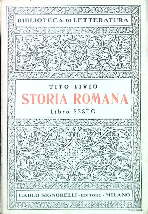 Storia Romana. Libro Sesto