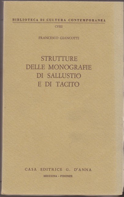 Strutture delle monografie di Sallustio e di Tacito