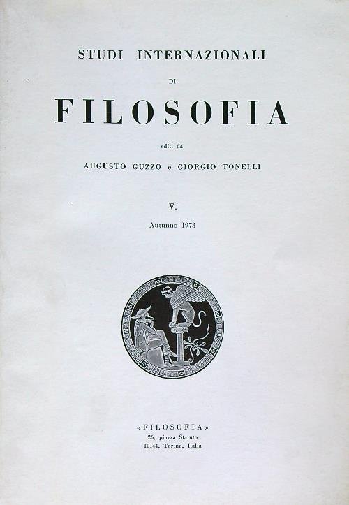 Studi internazionali di filosofia V. Autunno 1973