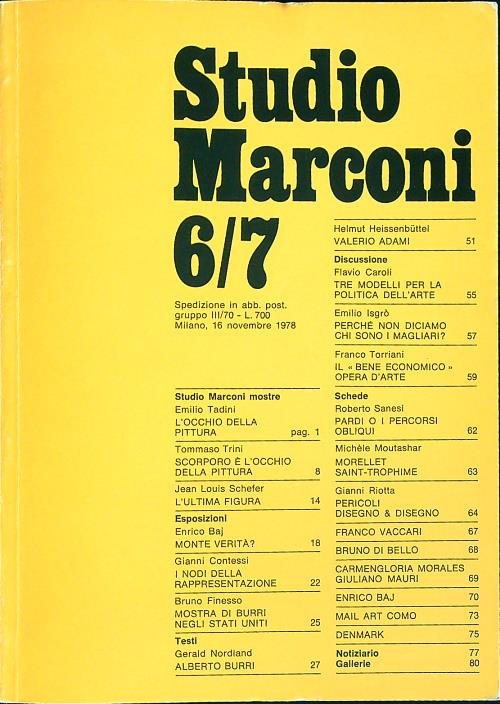 Studio Marconi 6/7 novembre 1978