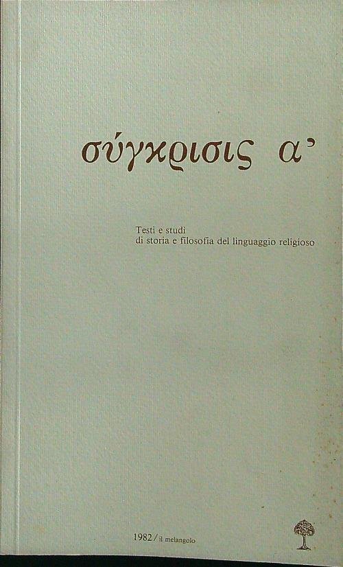Synkrisis A' Testi e studi di storia e filosofia del …