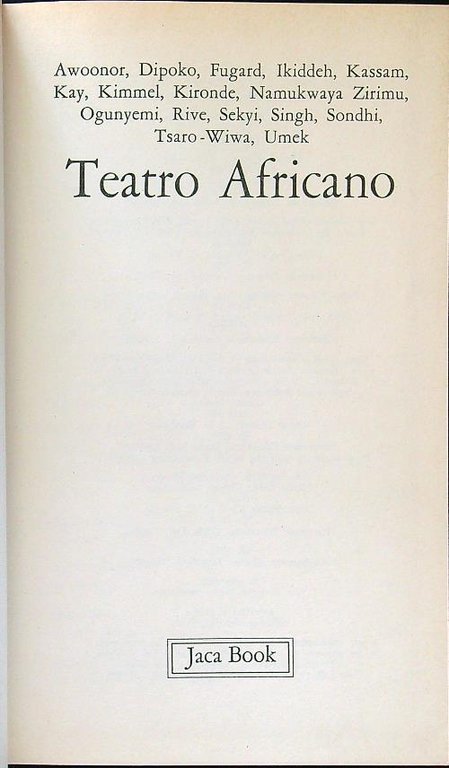 Teatro africano