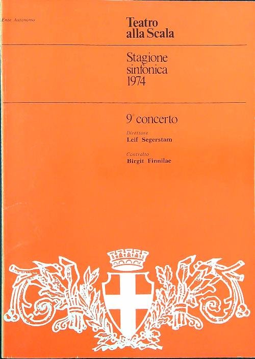 Teatro alla Scala. Stagione sinfonica 1974 - 9 concerto