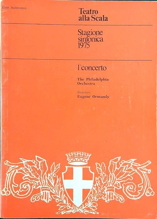 Teatro alla Scala. Stagione sinfonica 1975 - 1 concerto
