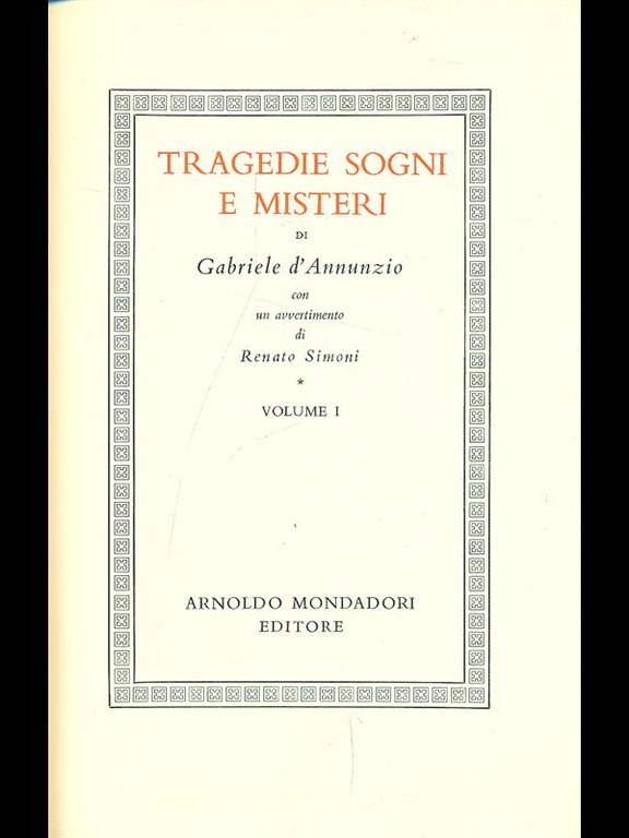 Teatro vol 1 Tragedie sogni e misteri