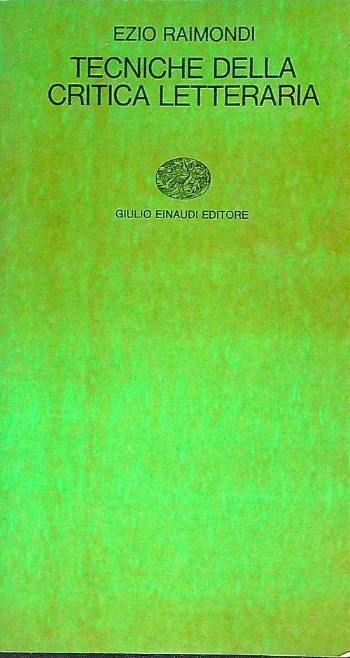 Tecniche della critica letteraria