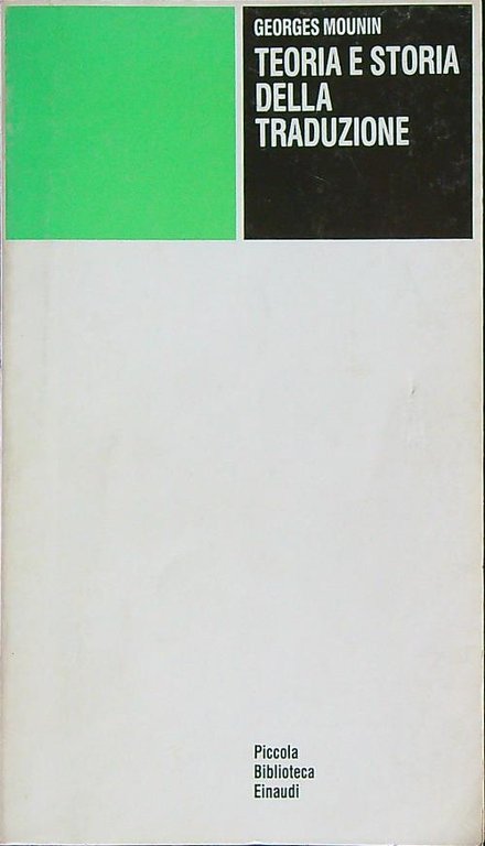 Teoria e storia della traduzione