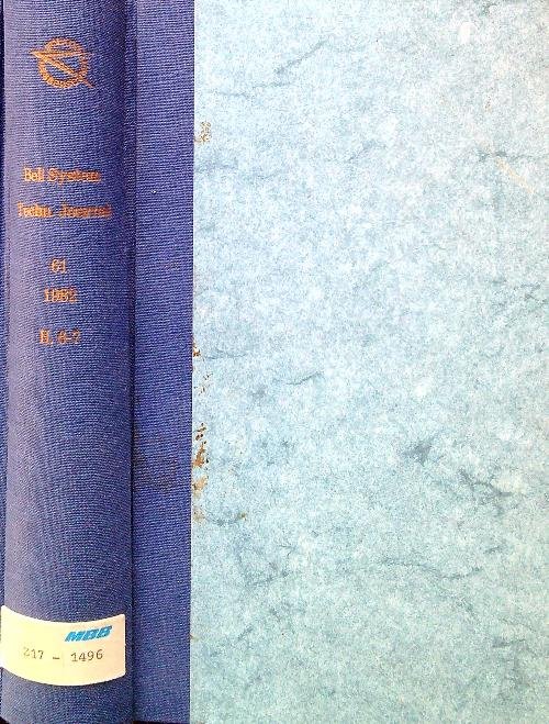 The Bell System Technical Journal Volume 61/1982 H. 6-7