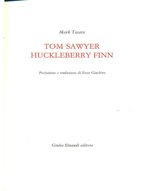 Tom Sawyer Huckleberry Finn