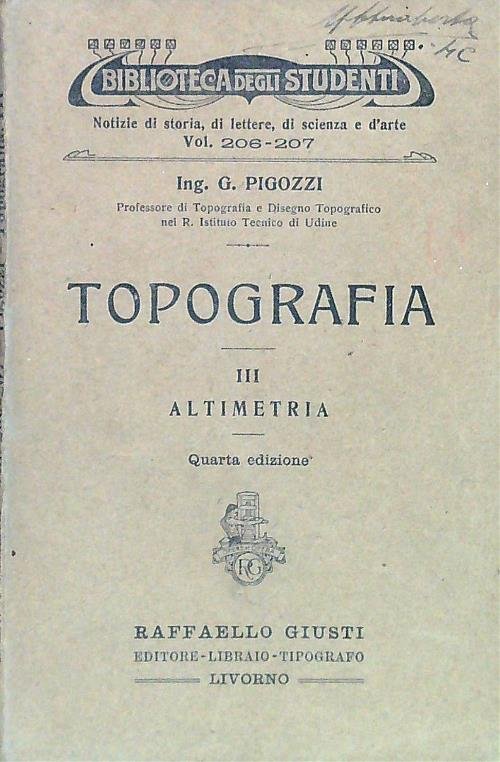 Topografia III. Altimetria