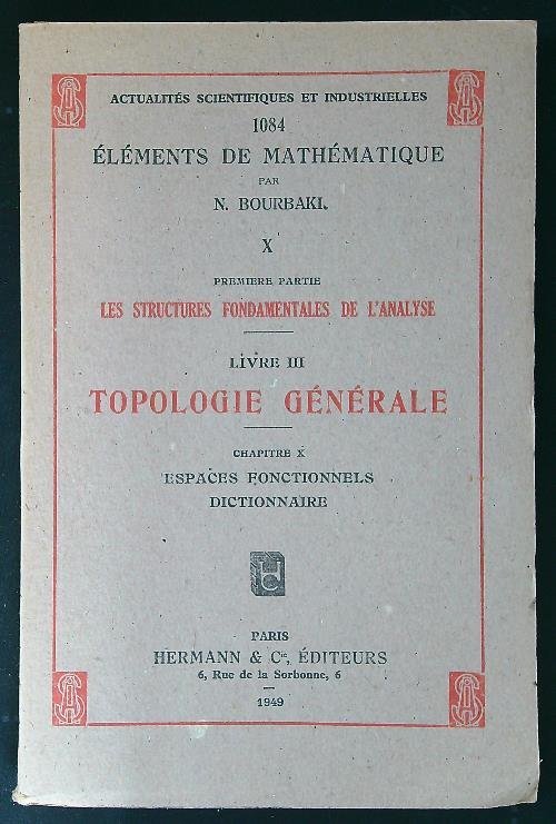 Topologie generale chap. X