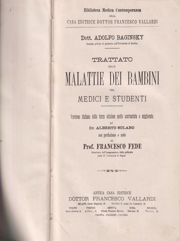 Trattato delle malattie dei bambini per medici e studenti | Immagine Gallery 2