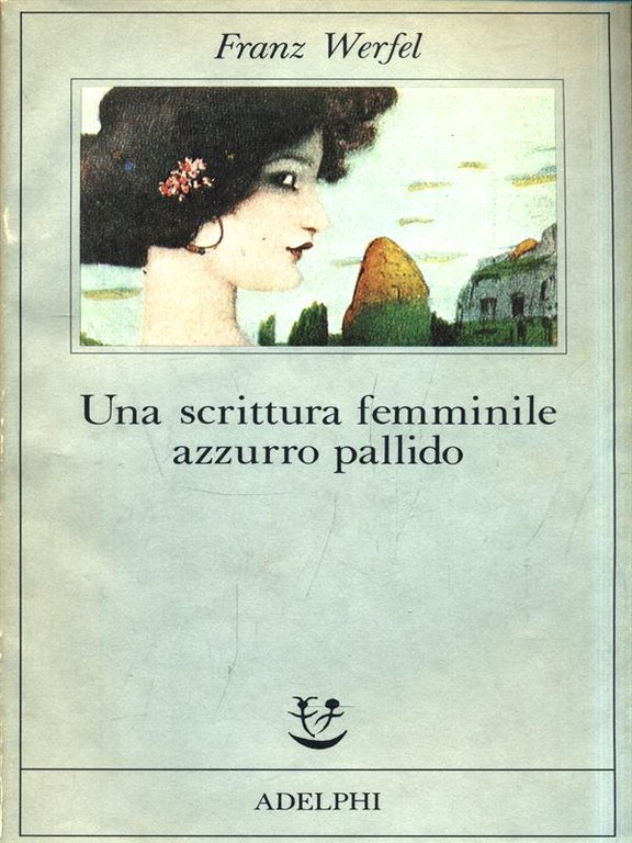 Una scrittura femminile azzurro pallido