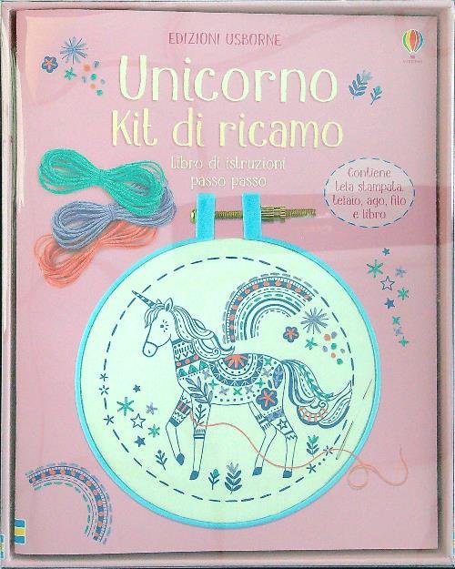 Unicorno. Kit di ricamo. Con gadget