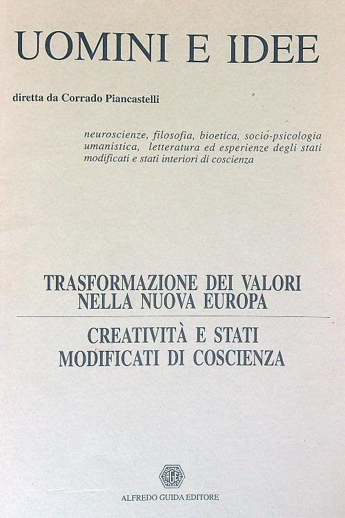 Uomini e idee 8. Trasformazione dei valori nella nuova Europa
