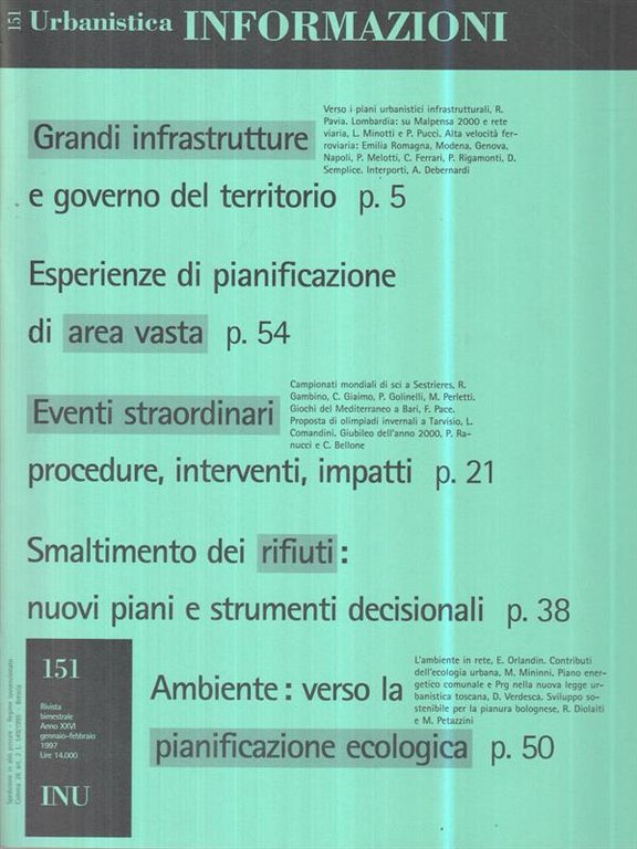 Urbanistica informazioni n.151