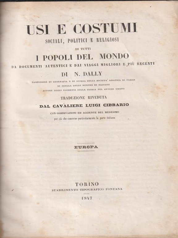 Usi e costumi di tutti i popoli del mondo - …