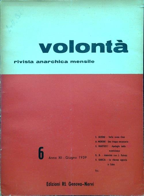 Volonta' - Anno XII n. 6/Giugno 1959 | Immagine Gallery 2
