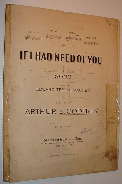 If I Had Need of You - Sheet Music
