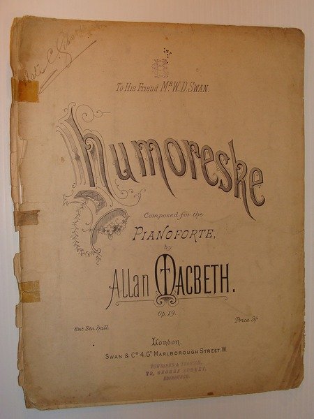 Humoreske - Composed for the Pianoforte: Sheet Music for Piano