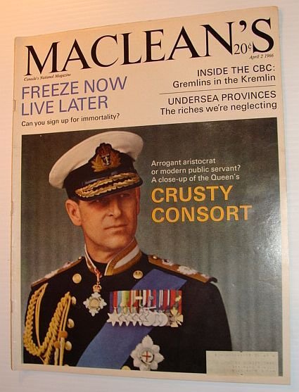 Maclean's Magazine, April 2, 1966 *COVER PHOTO OF PRINCE PHILLIP …
