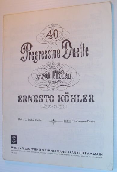 15 Progressive Duets for 2 Flutes: Op.55 Vol. II - …