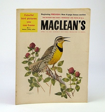 Maclean's, Canada's National Magazine, April (Apr.) 13, 1957: Axel Wenner-Gren's …