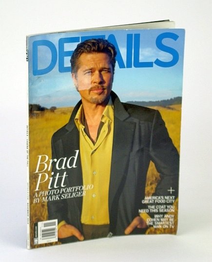 Details Magazine, November (Nov.) 2014 - Brad Pitt Cover Photo