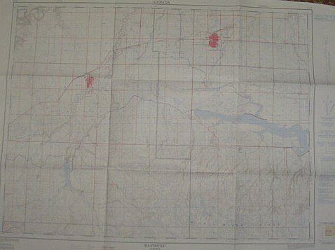 Map of Raymond, Alberta, West of Fourth Meridian, Scale 1:50,000