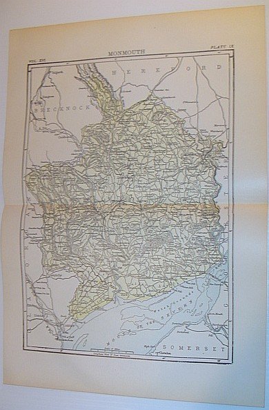 Map of Monmouth, England - Circa 1902