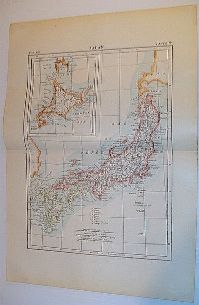 Map of Japan: Circa 1902