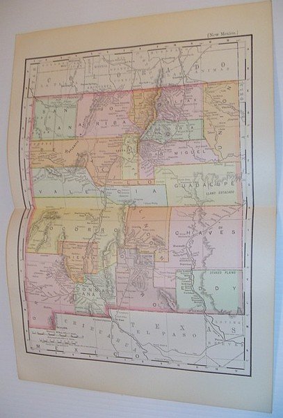 1901 Rand McNally & Co. Colour Map of the State …