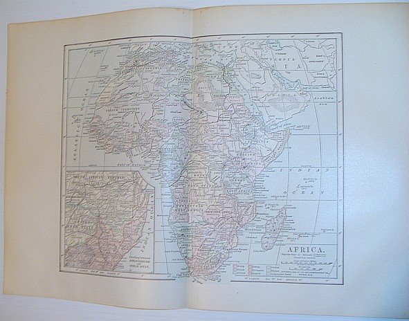 Colour Map of the African Continent - Circa 1902