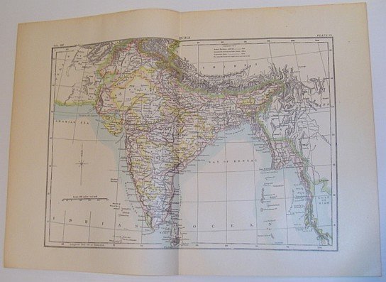 Map of India - Circa 1902